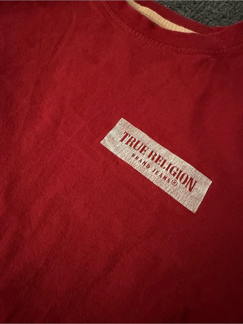 True Religion Kids Red Long Sleeve Buddha Graphic Tee Small / 8